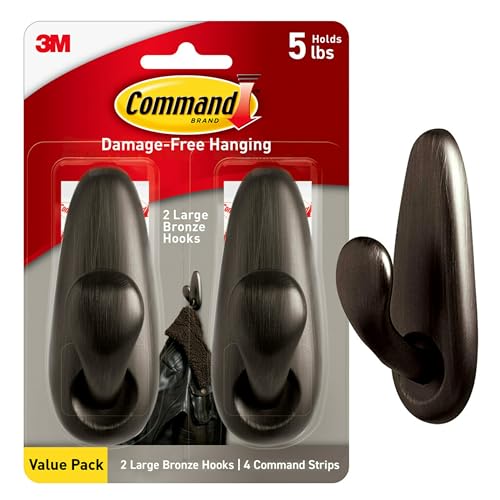 3M Command Forever Classic Large Metal Wall Hooks 2-Pack (Bronze) Deal