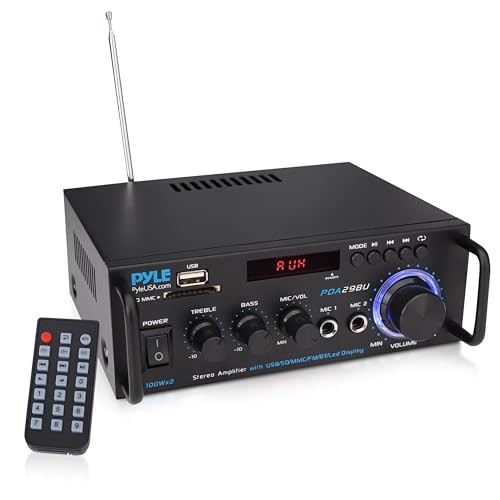 Pyle 200W Stereo Power Amplifier with Bluetooth