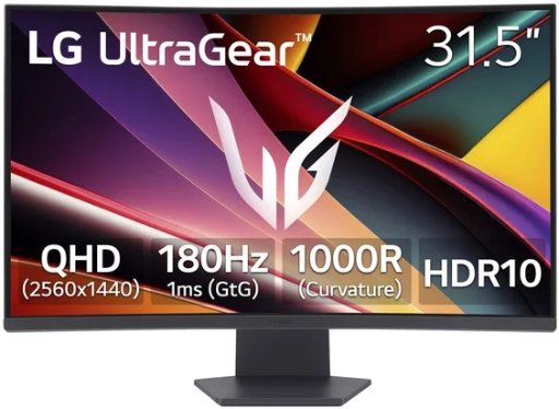 LG 32" UltraGear QHD Curved Gaming Monitor, 180Hz Deal