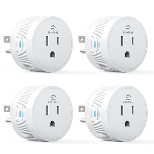 EIGHTREE 15A Smart Plug 4-Pack, Works with Alexa & Google Home