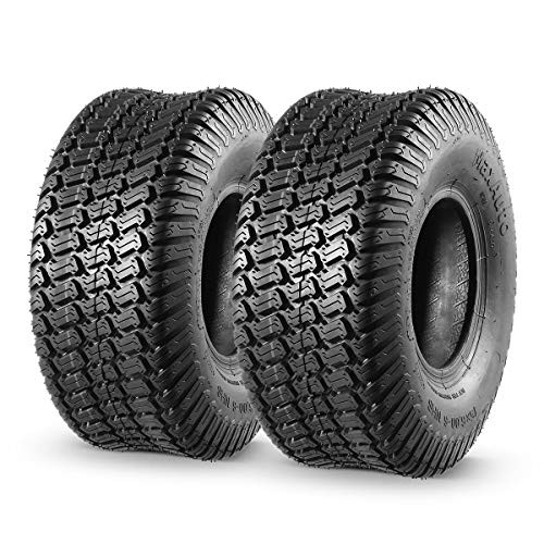MaxAuto 15x6.00-6 4PR Tubeless Tires for Lawn Mower (2-Pack)