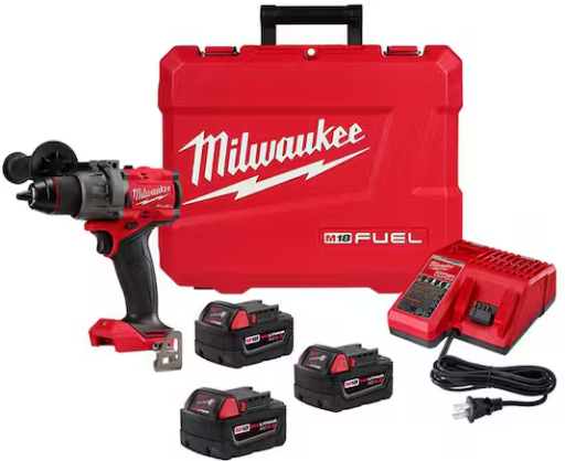 Milwaukee M18 FUEL 18V 1/2 in. Drill/Driver Kit with (3) 5.0Ah Batteries Deal