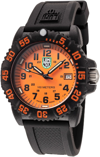 LUMINOX Sea Lion Quartz Black and Orange Dial Men's Watch Deal