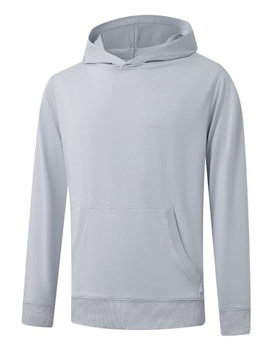 MAELREG Mens Hoodies Pullover Kangaroo Pocket Regular Fit Stretch Lightweight Golf Hooded Sweatshirts Deal