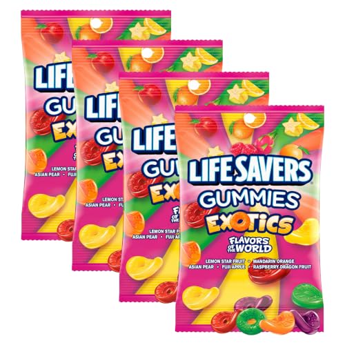 Life Savers Exotics Gummy Candy, 7 oz Bag (Pack of 4) Deal