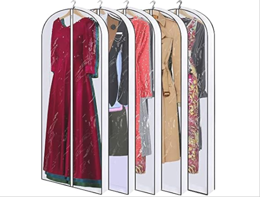 Clear Garment Bags for Hanging Clothes 5-Pack Deal