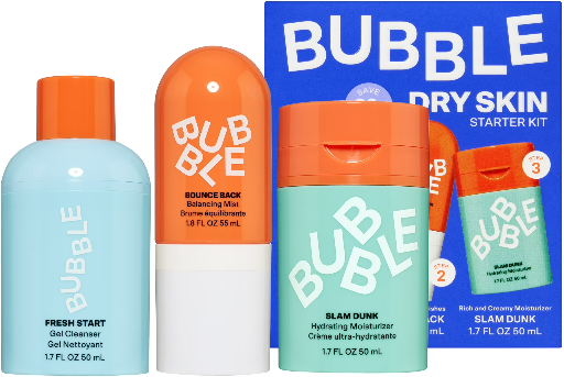 Bubble Skincare 3-Step Hydrating Routine Bundle for Normal to Dry Skin, Set of 3 Deal