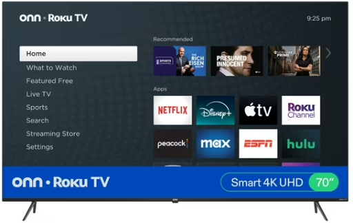 onn 70" 4K UHD Roku Smart Television Deal