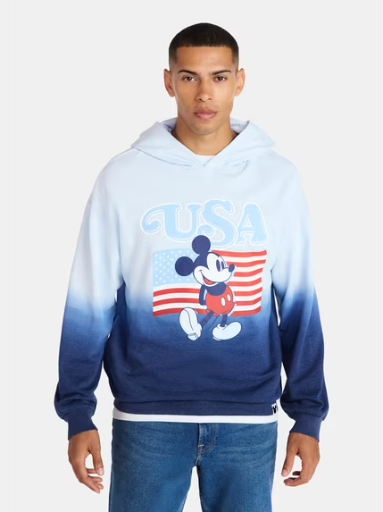 Disney Men's Mickey Mouse America 250 Spirit of 76 USA Graphic Hoodie Deal