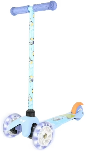 Bluey Light Up Wheel Tilt and Turn Toddler Scooter
