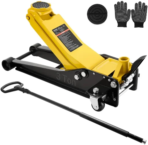 VEVOR 3-Ton Low Profile Floor Jack w/ Dual Pistons & SUV Adapter Deal