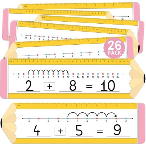 BrightenKidz 26-Pack Pencil Shape Number Line Dry Erase Board Set Deal