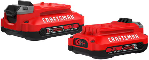 CRAFTSMAN V20 20-Volt 2-Pack Lithium-ion 2.0 Ah Battery