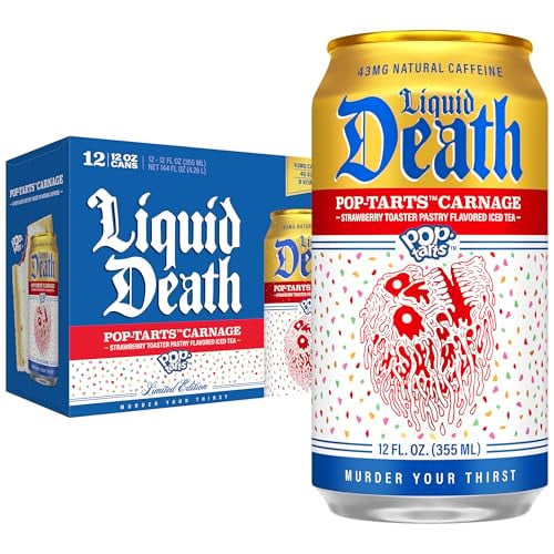 Liquid Death Pop-Tarts Carnage Black Iced Tea 12-Pack
