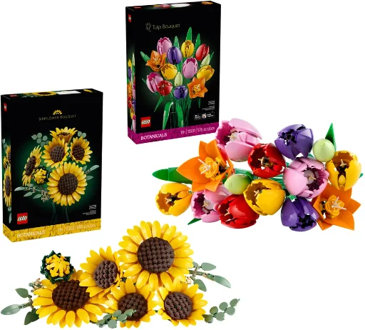 LEGO Sunflower and Tulip Bouquet Bundle