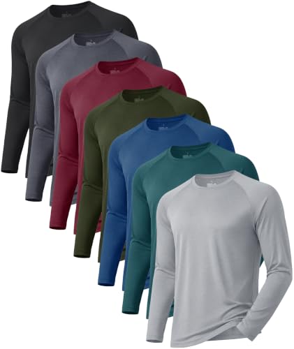 Men's Long-Sleeve Quick-Dry Shirts 7-Pack