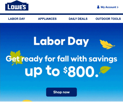 Lowe's Labor Day SALE Deal