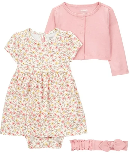Carter's Child of Mine 3-Piece Baby Girl Dress Set