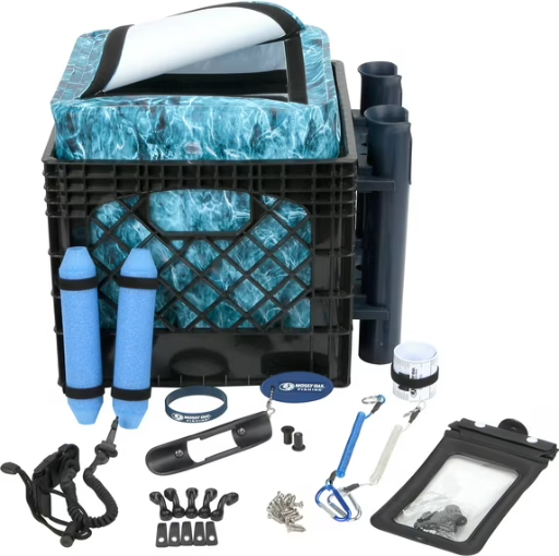 Mossy Oak 24 Piece Kayak Storage Crate with Dry Bag Deal