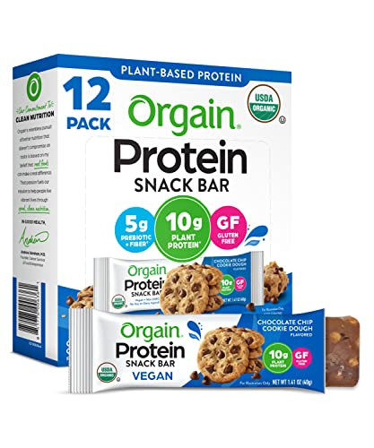 12-Pack 1.4-Oz Orgain Organic Vegan Protein Bars (Chocolate Chip Cookie Dough)