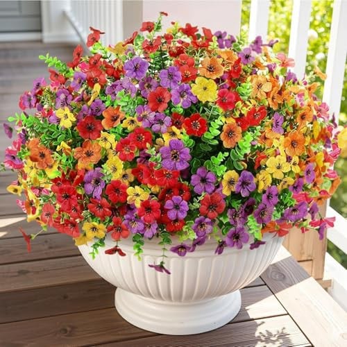 Artificial Outdoor Flowers 12 Pack