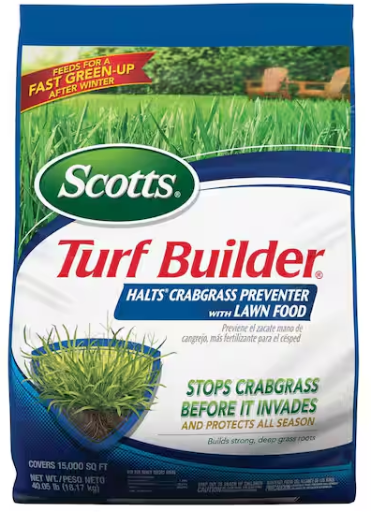 SCOTTS Turf Builder 40.05 lbs. 15,000 sq. ft. Halts Crabgrass Preventer with Lawn Fertilizer Two Bags Deal