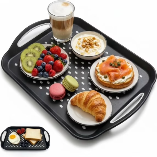 Non-Slip Serving Tray with Handles