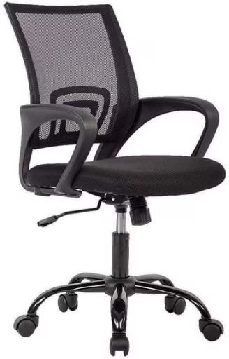 BestOffice Ergonomic Home Office Chair with Adjustable Lumbar Support and Height, Black Deal