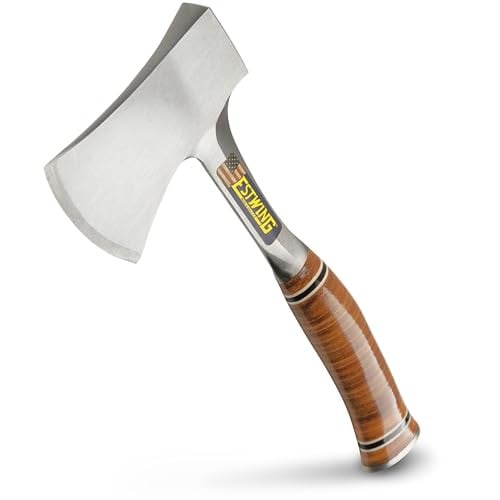 Estwing Forged Steel Sportsman's Axe 14" Leather Grip Camping Hatchet w/ Sheath Deal