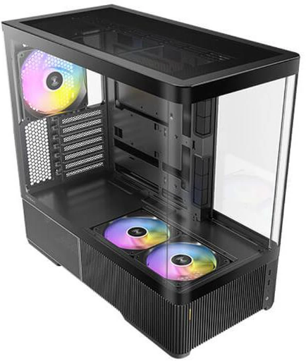 Antec C6 Curve ARGB ATX Mid-Tower Case with Panoramic Tempered Glass and 3 PWM ARGB Fans (Black)