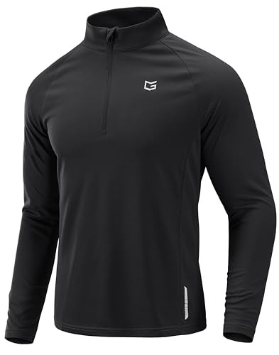 G Gradual Men's Quick Dry Athletic Long Sleeve Quarter-Zip Pullover Shirt