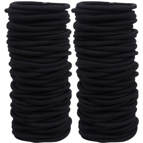 Black Hair Ties 120 PCS Pack Elastic Hair Bands Deal