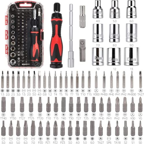 Amazon Basics Magnetic Ratcheting Precision Screwdriver Set 73-Piece