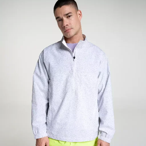 DSG Men's Woven Anorak Top Pure White Track Texture
