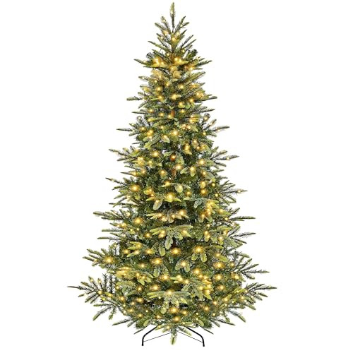 Yaheetech 7.5ft Pre-lit Aspen Fir Artificial Christmas Tree