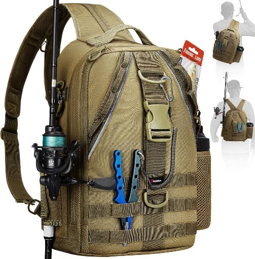 Piscifun Fishing Backpack with Rod Holder