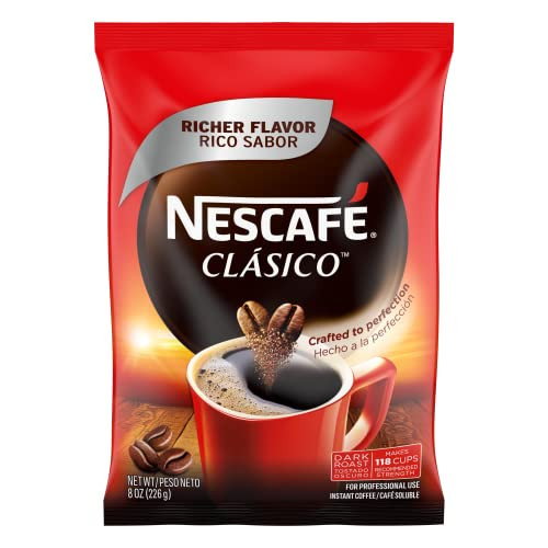 Nescafe Clasico Dark Roast Instant Coffee 8 oz Pouch