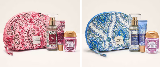 Vera Bradley Pink or Blue Paisley Gift Set
