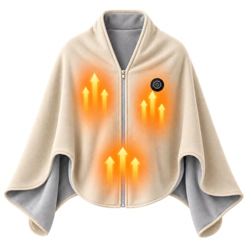 USB Cordless Wearable Heated Blanket Cape