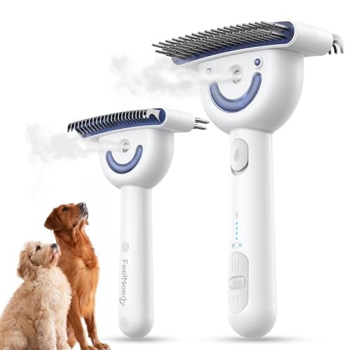 FeelNeedy Dual-Sided Dematting & Deshedding Steam Pet Brush Deal