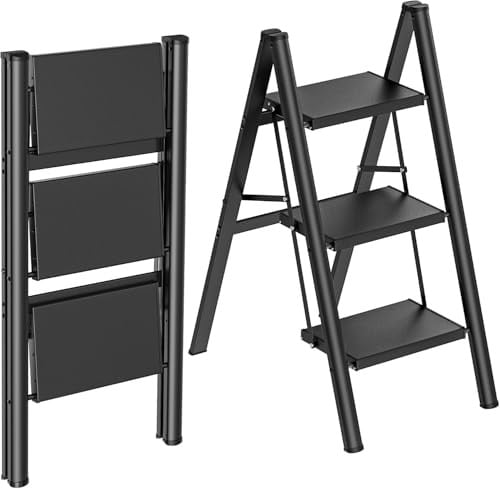 HBTower 3 Step Ladder, 330lbs Capacity