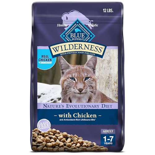 Blue Buffalo Wilderness Natural Adult Dry Cat Food Bag (Chicken) 12-Lbs.