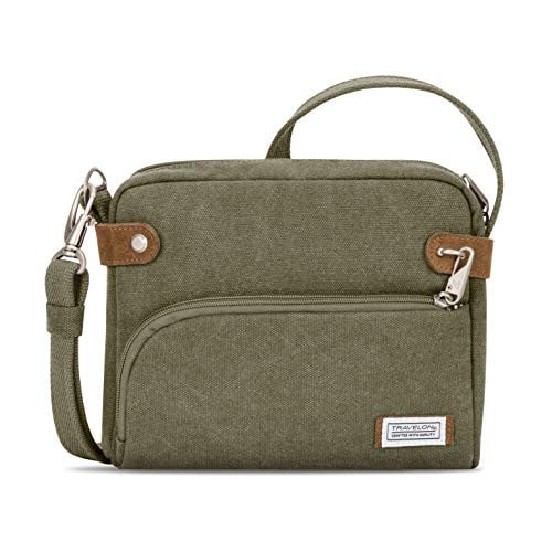 Travelon 9.5" W Anti-Theft Heritage Canvas Small Crossbody Bag Deal