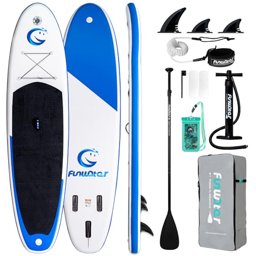 11' FunWater Inflatable Stand-Up Paddle Board w/ Paddle, Pump, Backpack & Accessories Deal