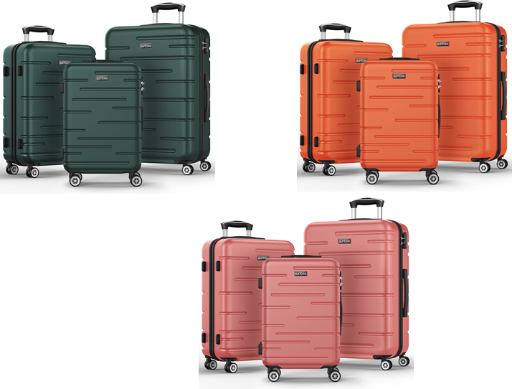 Sunbee 3 Piece Hardshell Luggage Set