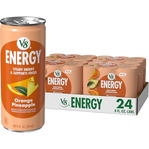 V8 Energy Drink 24-Pack (Orange Pineapple)