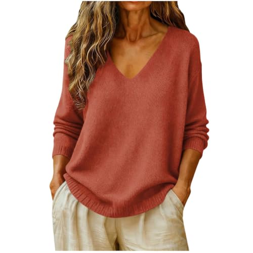 Women’s Long Sleeve V Neck Sweaters Deal