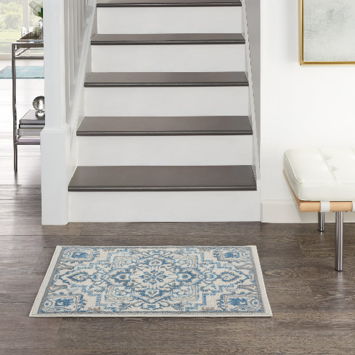 2' x 3' Elation Indoor Rug (Ivory Blue) Deal