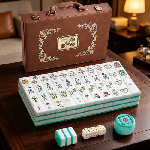 166 Acrylic American Mahjong Tile Set & Vintage Case Deal