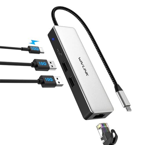 WAVLINK 10Gbps USB C Hub w/ 2.5 Gbps Ethernet Adapter & 85W PD